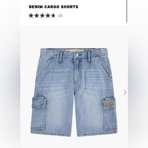 Levi's Kids Light Blue Denim Cargo Shorts